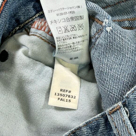 Eddie Bauer Men Jeans Size 33x32 Straight Blue Distressed Hems Classic Denim - Picture 12 of 16